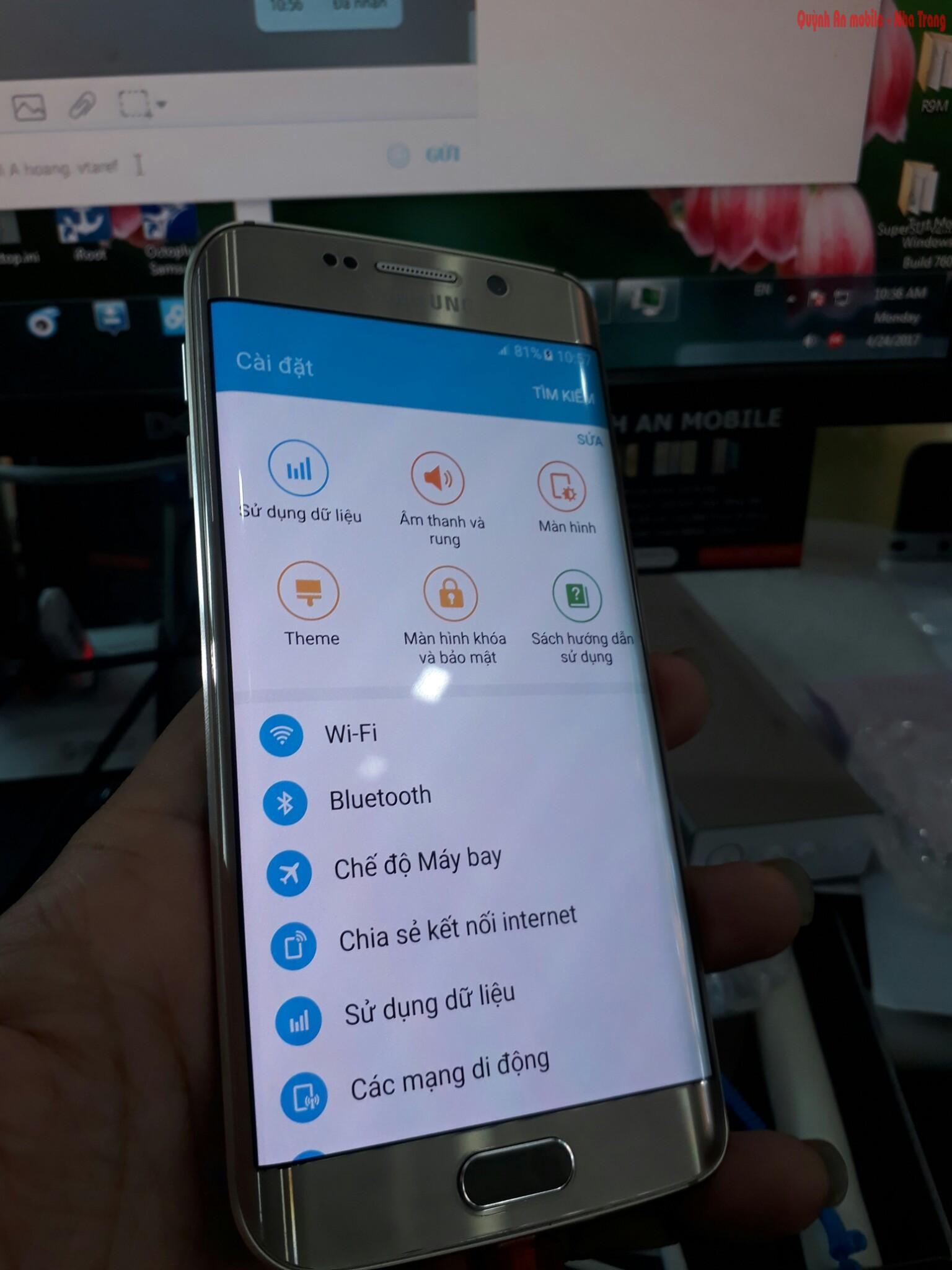 Unlock và nạp tiếng Việt cho Samsung galaxy S6 edge tại Nha Trang mã máy SM-G925F