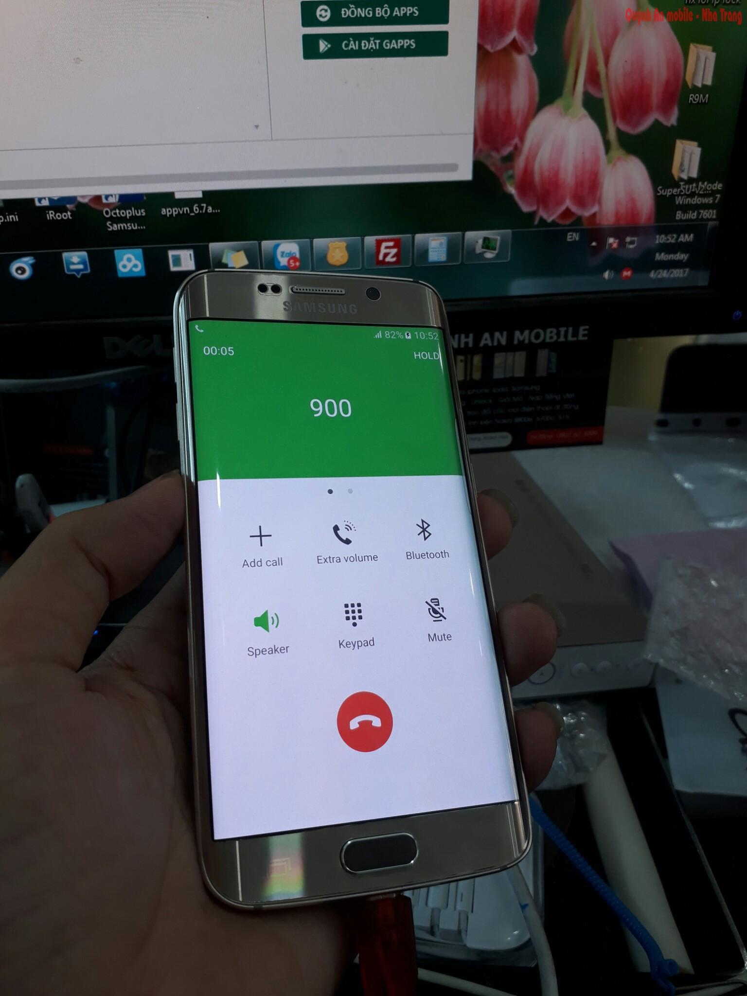 Unlock và nạp tiếng Việt cho Samsung galaxy S6 edge tại Nha Trang mã máy SM-G925F