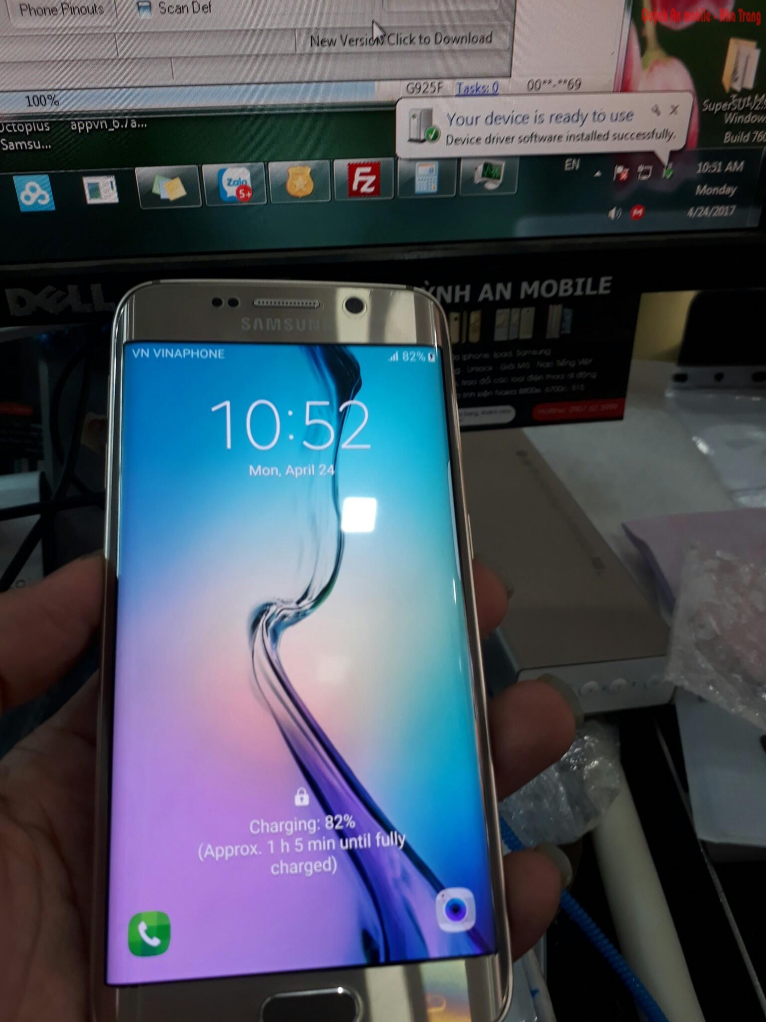 Unlock và nạp tiếng Việt cho Samsung galaxy S6 edge tại Nha Trang mã máy SM-G925F