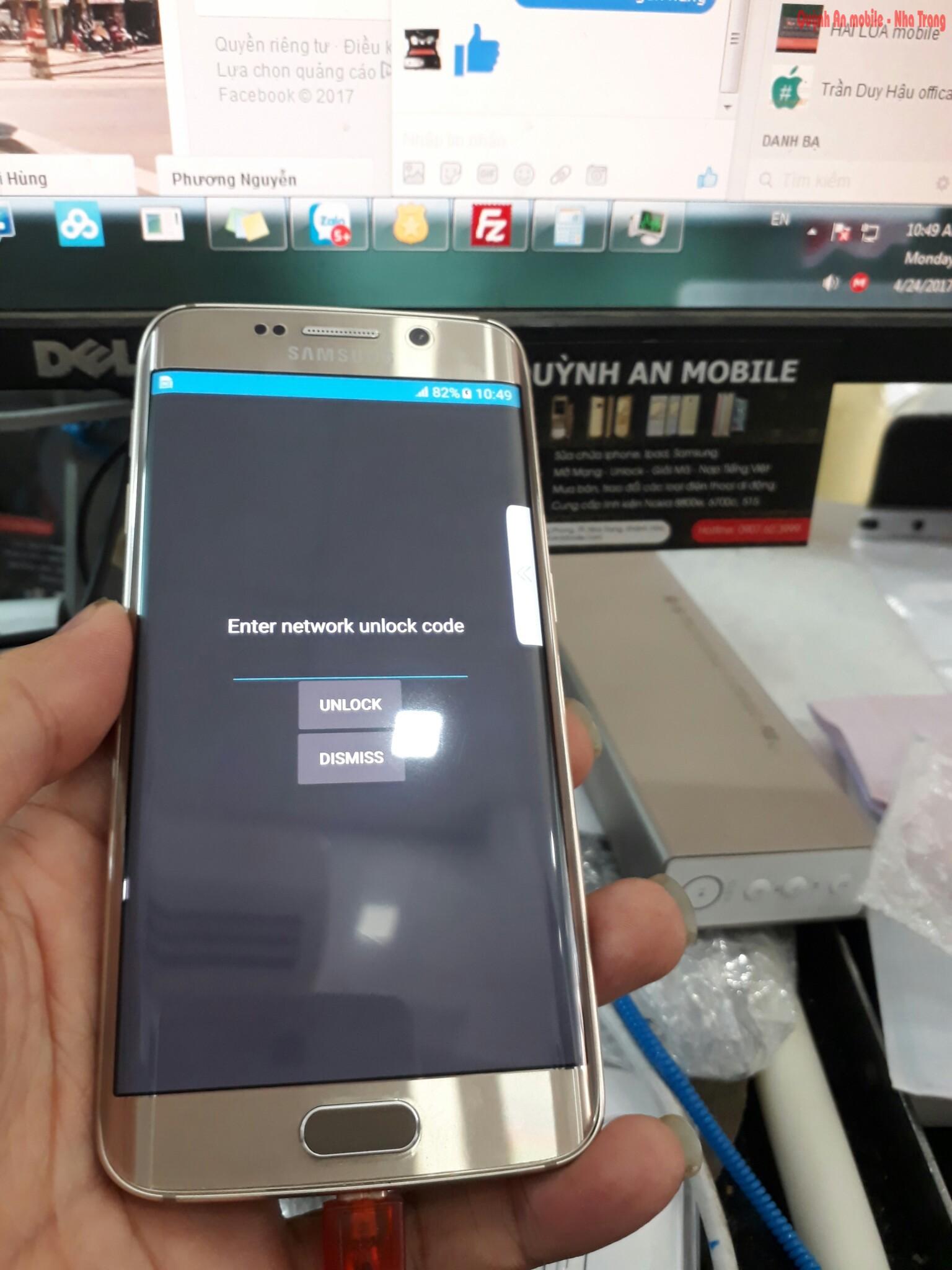 Unlock và nạp tiếng Việt cho Samsung galaxy S6 edge tại Nha Trang mã máy SM-G925F