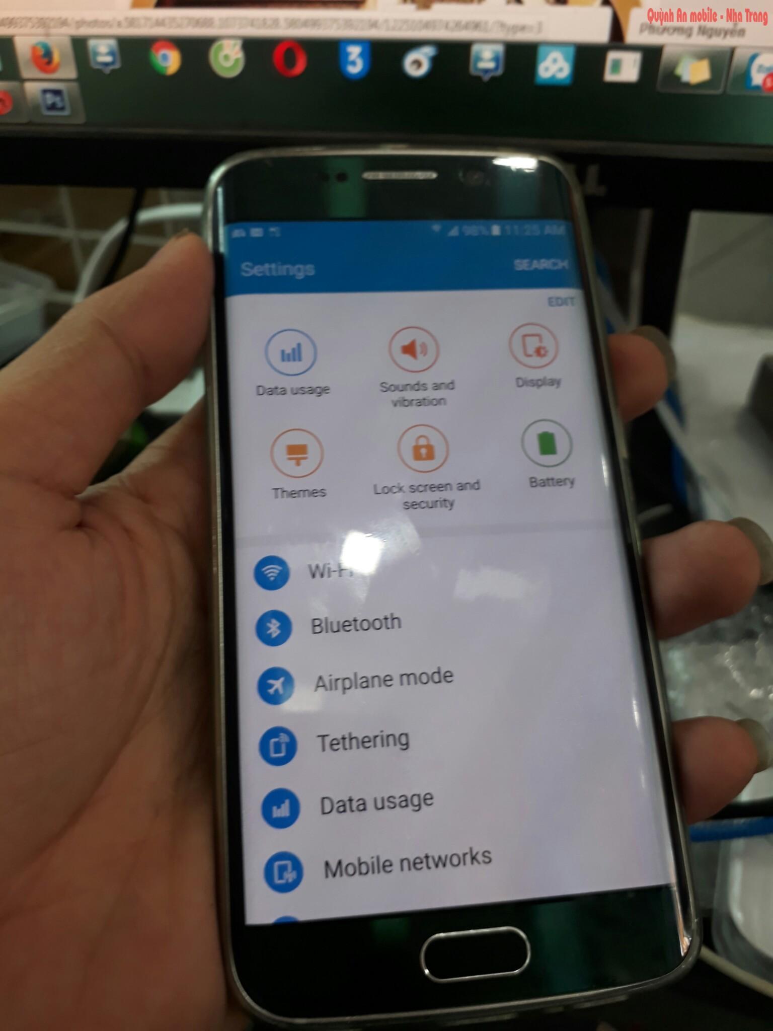 Máy Samsung galaxy S6 edge SC-04G xách tay về không cớ tiếng Việt