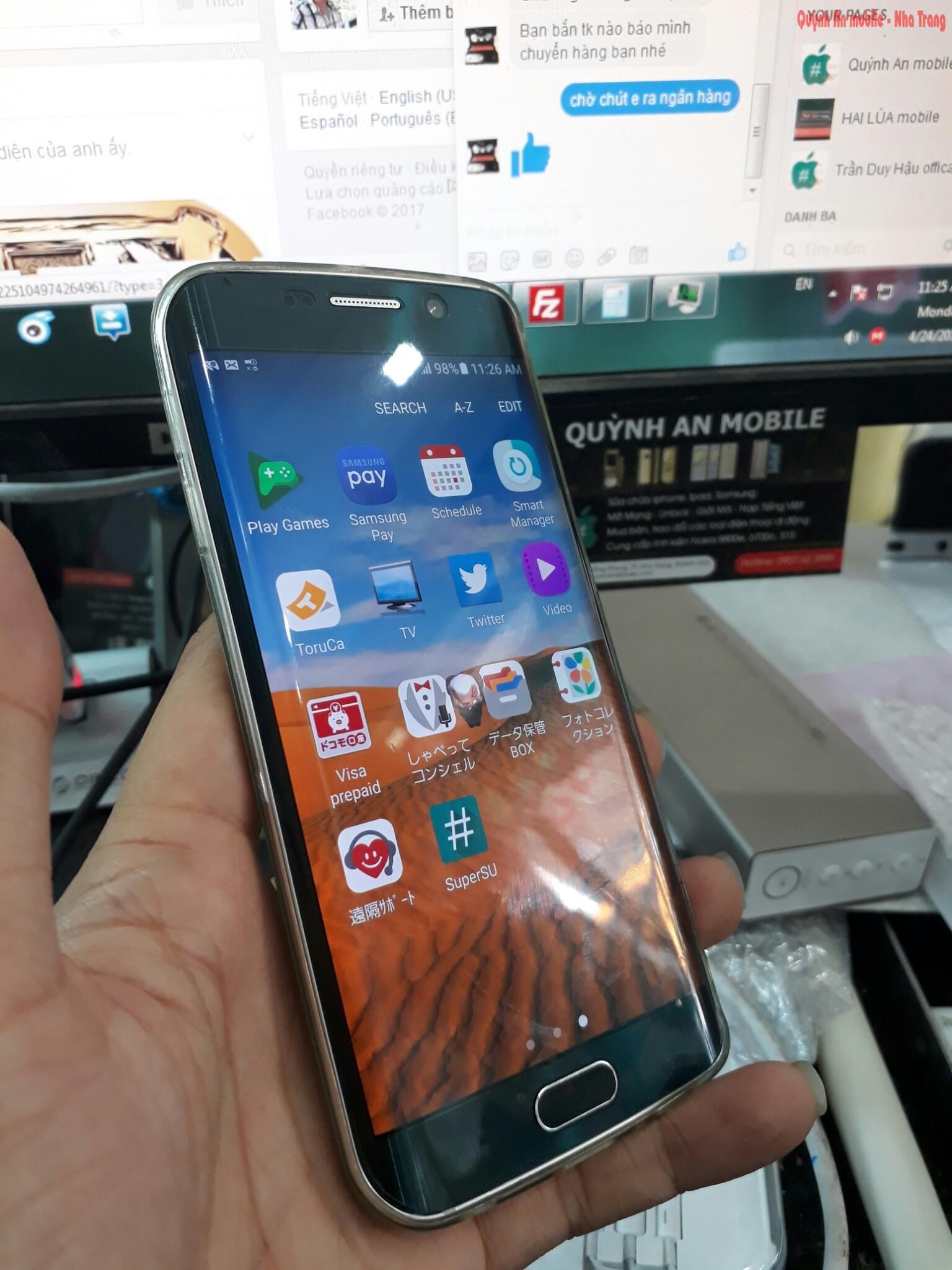 Máy Samsung galaxy S6 edge SC-04G xách tay về không cớ tiếng Việt và rất nhiều ứng dụng rác từ nhà mạng