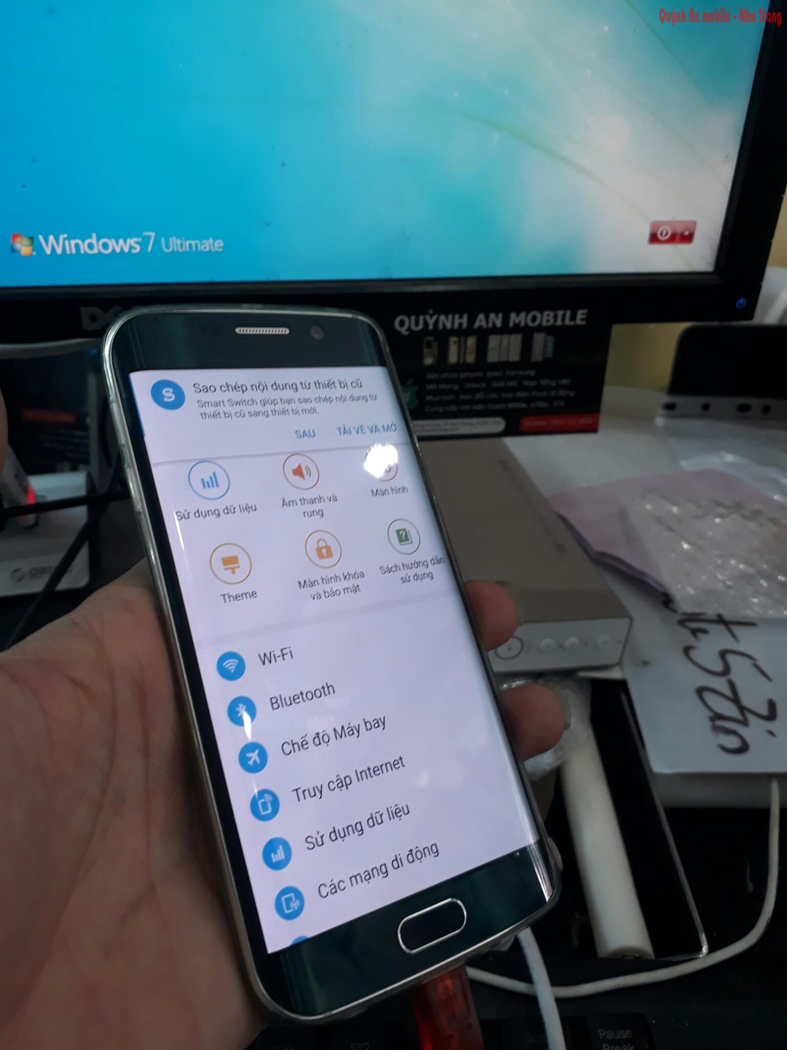 Máy Samsung galaxy S6 edge SC-04G xách tay về đã được nạp tiếng Việt sử dụng như máy quốc tế và được Việt hóa hoàn toàn