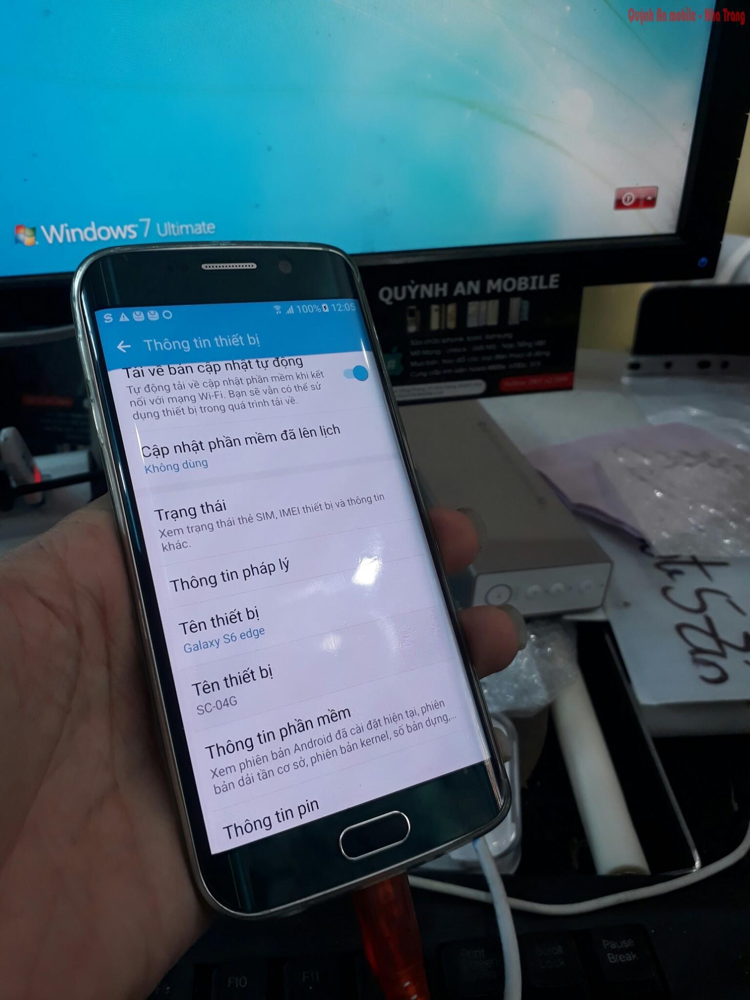 Máy Samsung galaxy S6 edge SC-04G xách tay về đã được nạp tiếng Việt sử dụng như máy quốc tế và được Việt hóa hoàn toàn