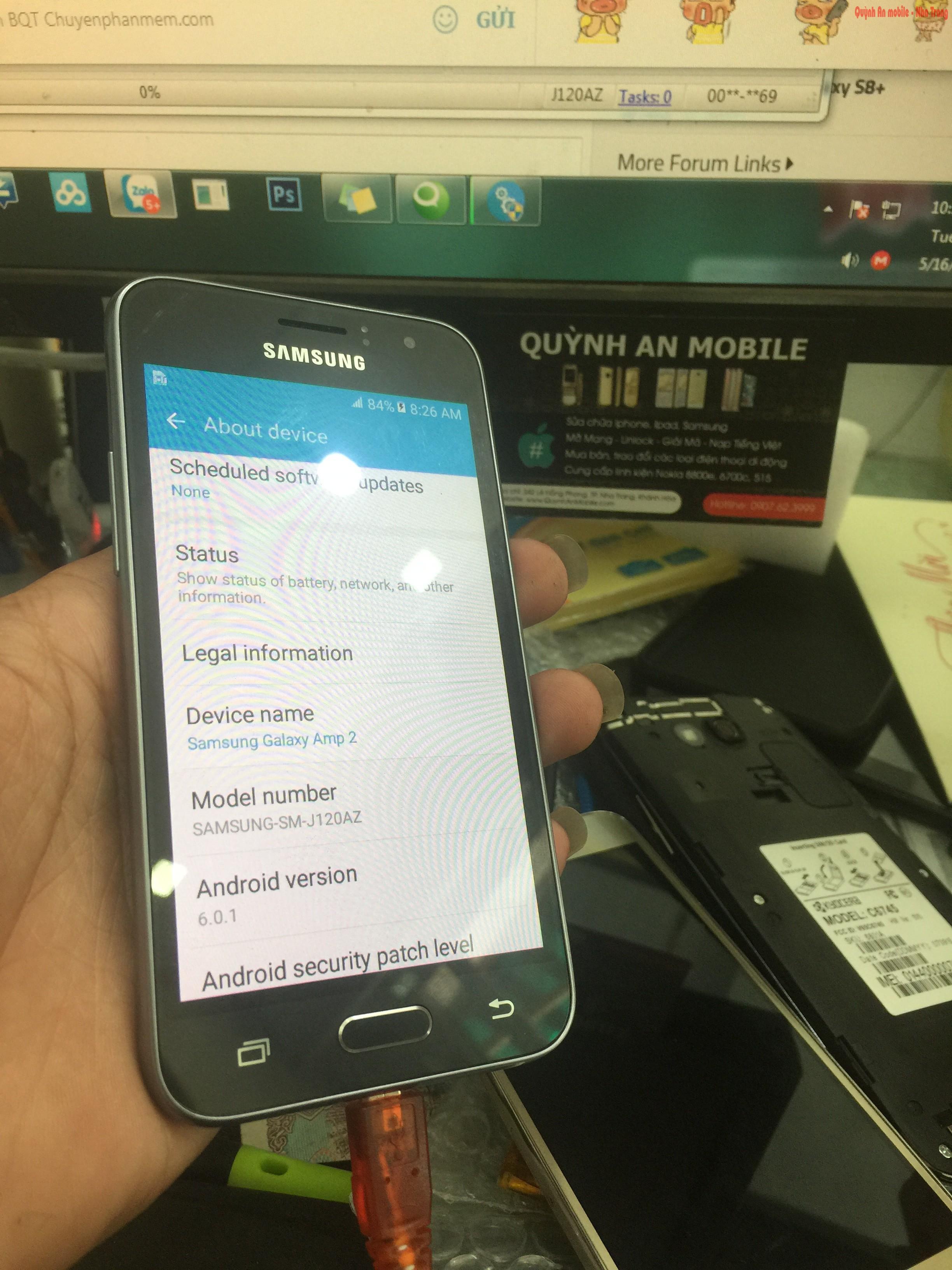 Mở mạng, nạp tiếng Việt Samsung SM-J120AZ Samsung Galaxy Amp 2 tại Nha Trang