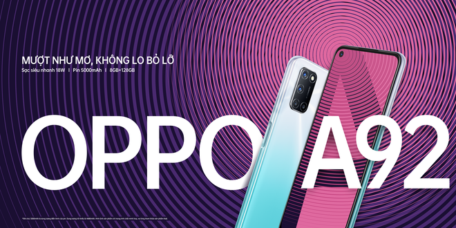 OPPO A92 ra mắt tại VN: Snapdragon 665, 4 camera 48MP, pin 5000mAh, giá 6.99 triệu đồng - Ảnh 1.