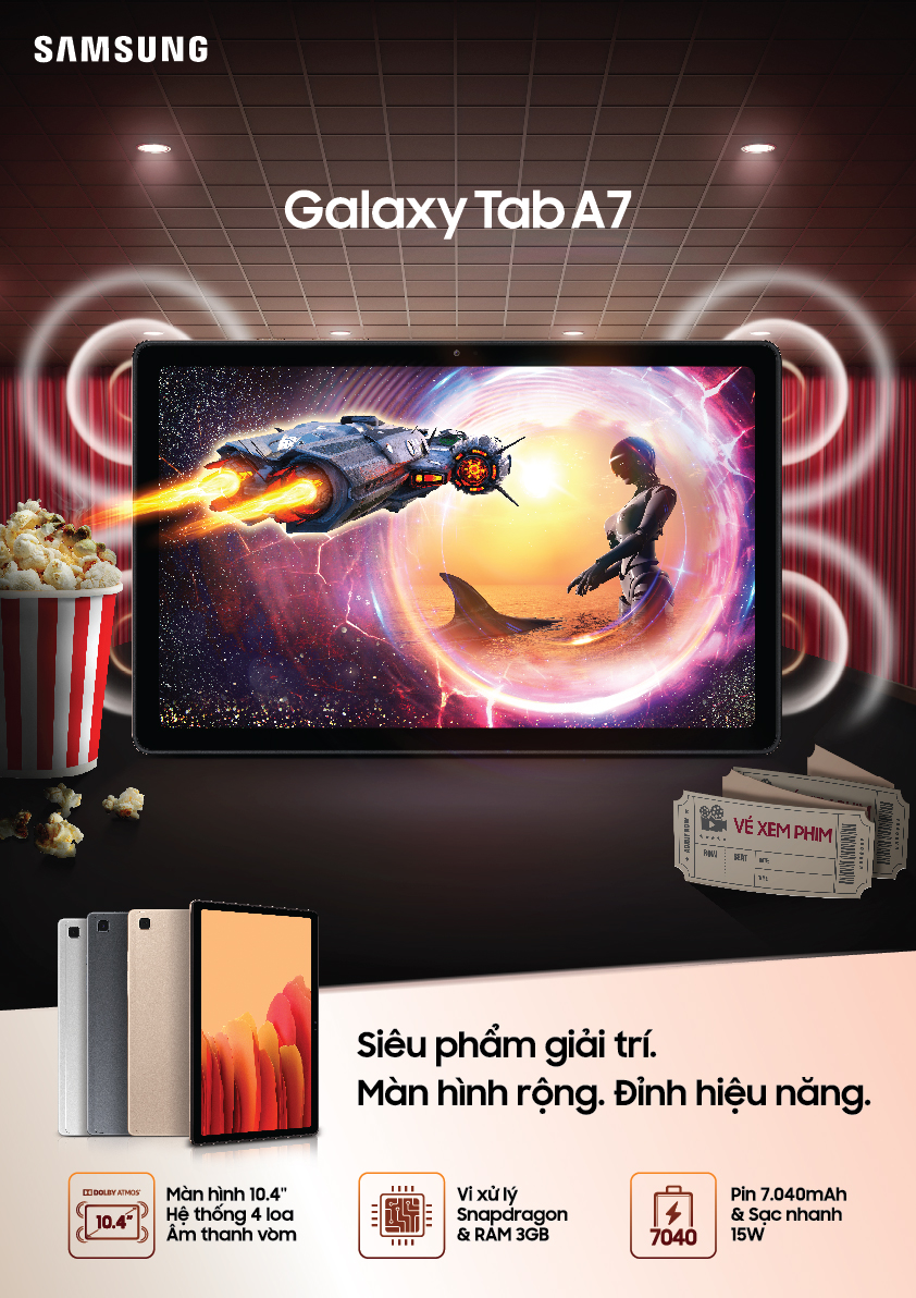 Galaxy Tab A7 ra mắt tại VN: Màn hình 10.4 inch, 4 loa, Snapdragon 662, pin 7040mAh, giá 7.9 triệu - Ảnh 1.