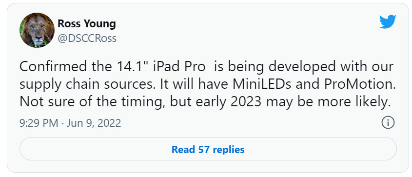 iPad Pro 14 inch mới: Màn hình Mini-LED, chip M2, ra mắt trong năm 2023 - Ảnh 1.